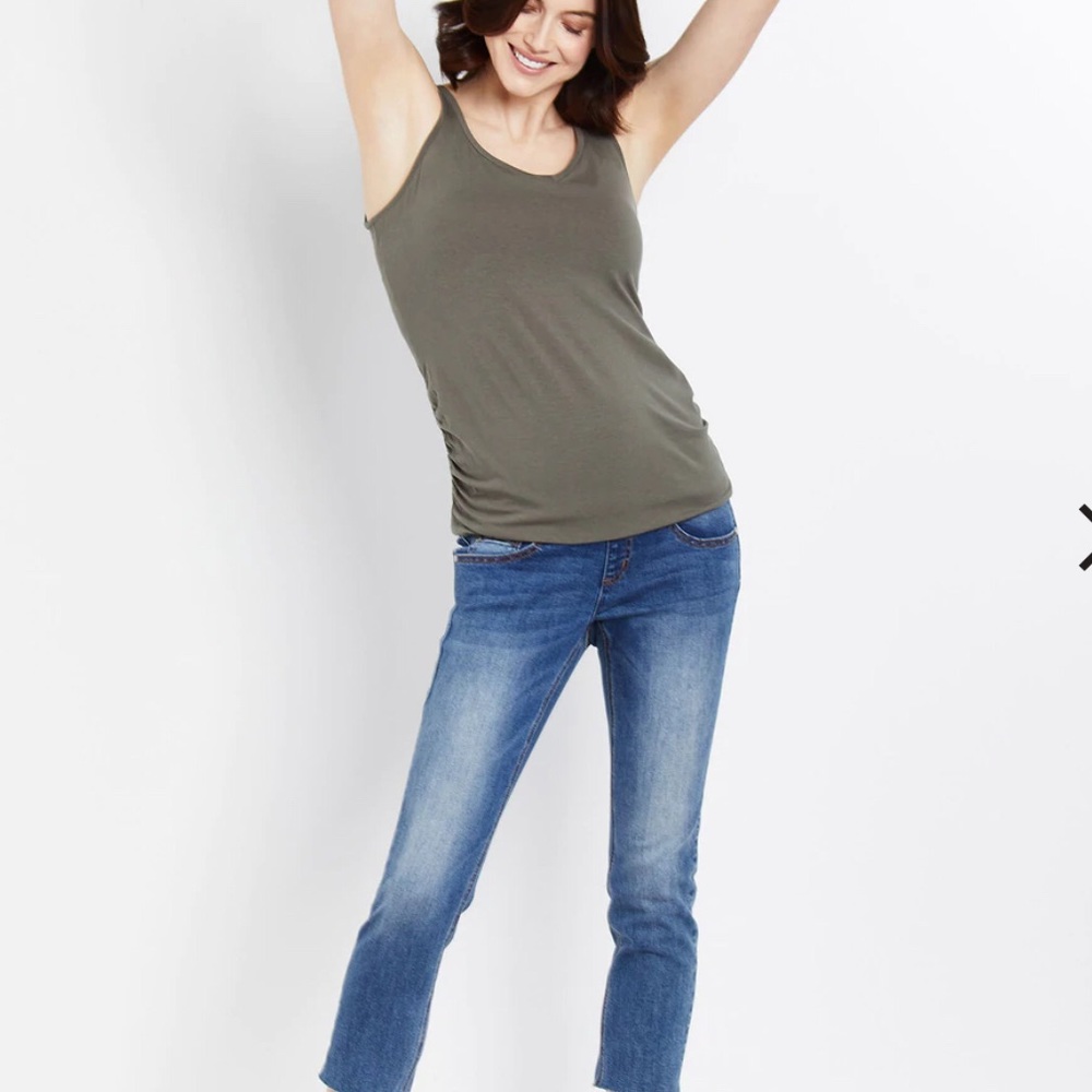 INDIGO BLUE Secret Fit Belly Skinny Leg Maternity Crop Jeans new with Tag